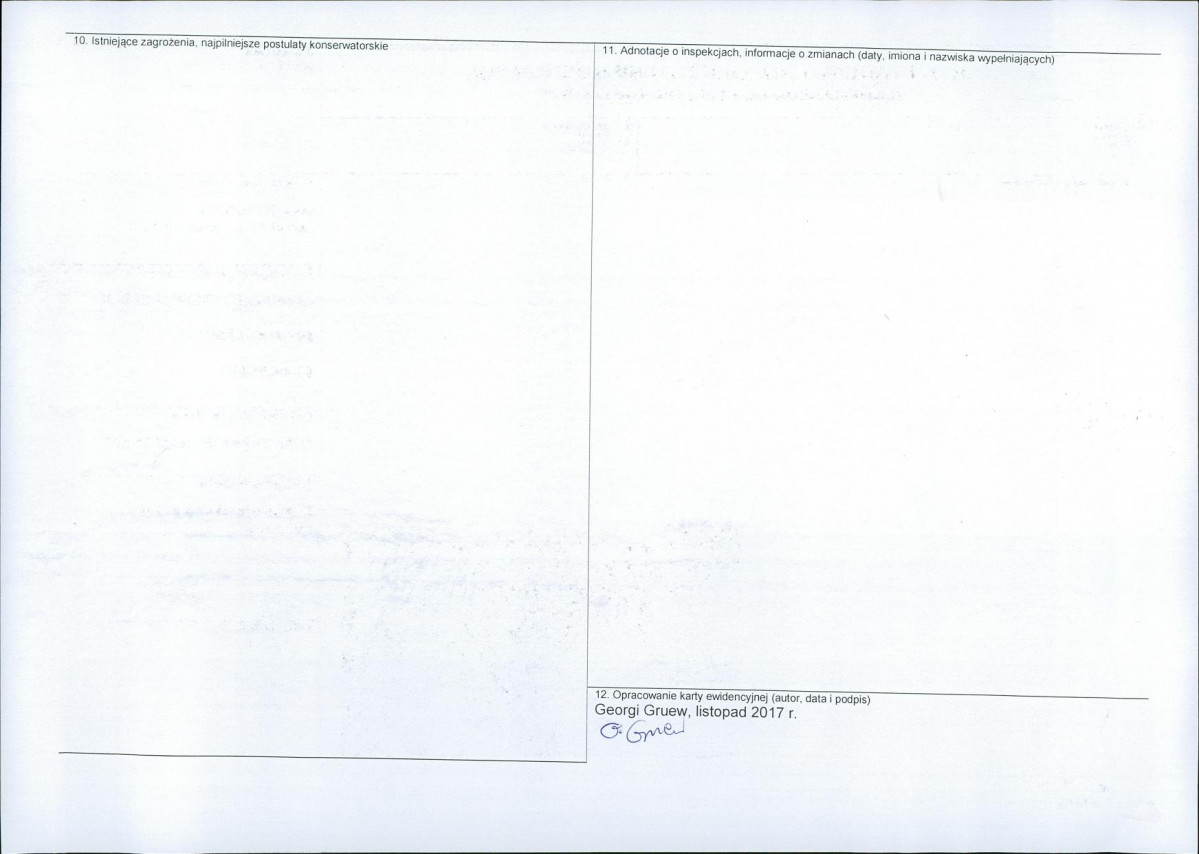 Karta obiektu niewpisanego do rejestru, skan nr 2
