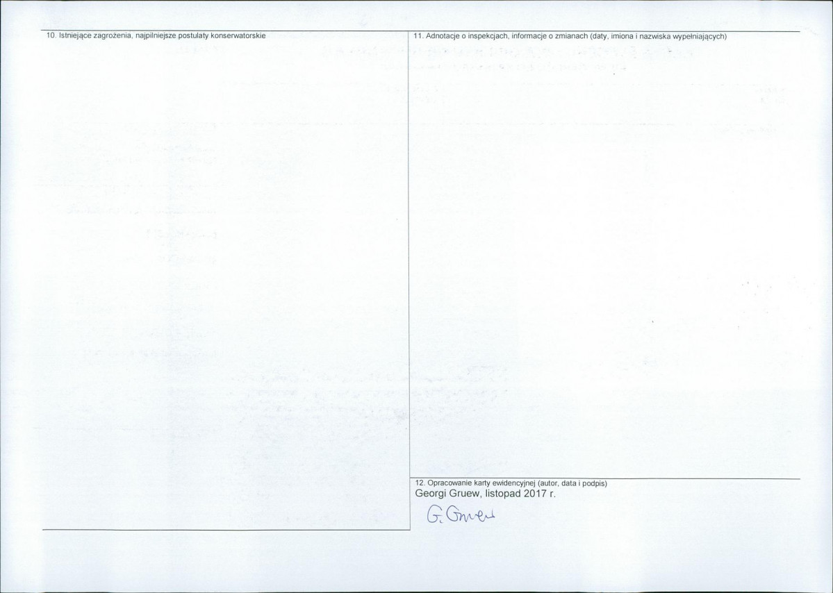 Karta obiektu niewpisanego do rejestru, skan nr 2
