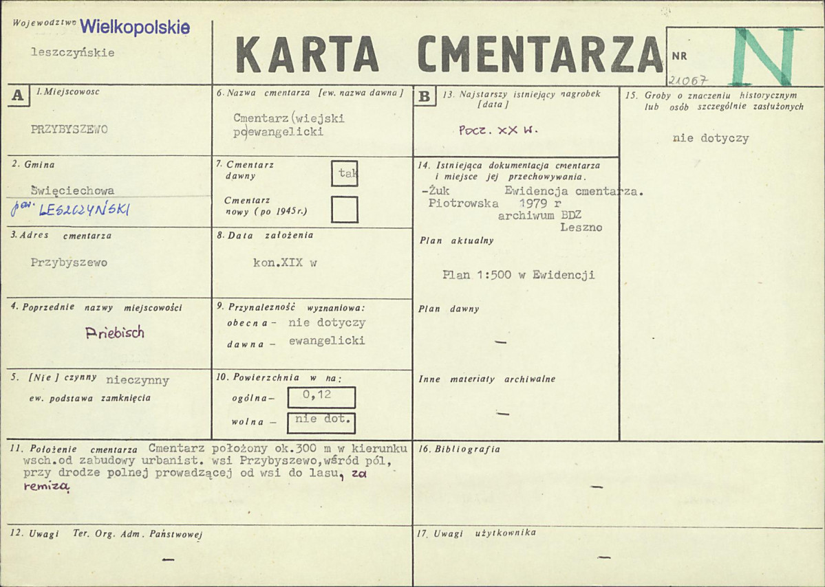 Karta cmentarza, skan nr 1