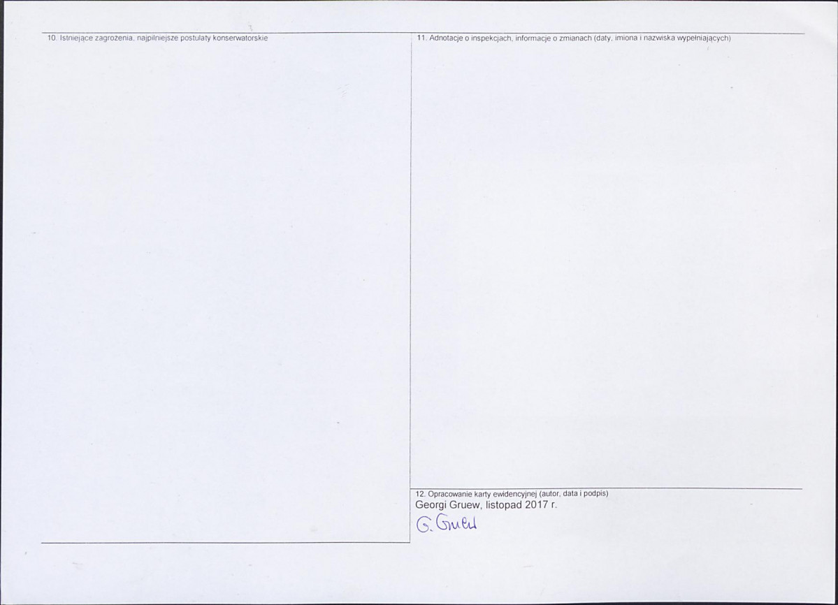 Karta obiektu niewpisanego do rejestru, skan nr 2