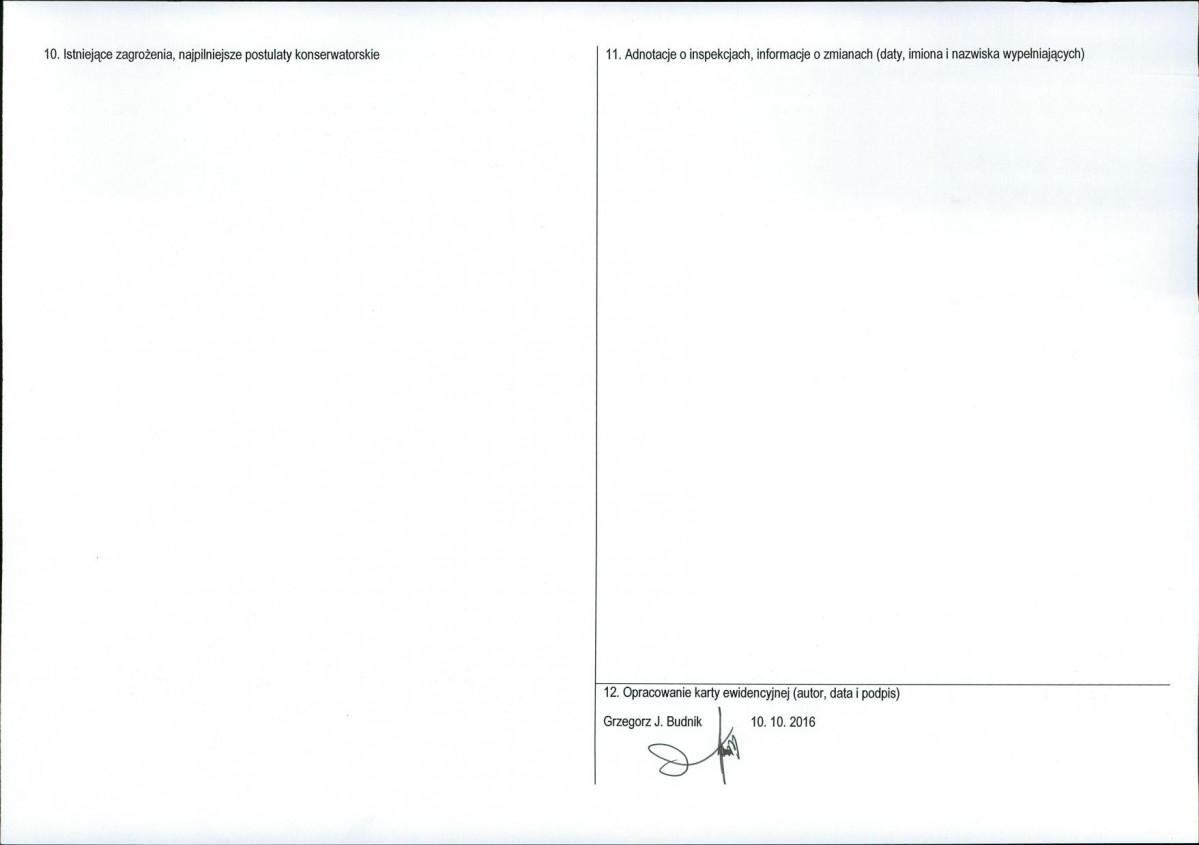 Karta obiektu niewpisanego do rejestru, skan nr 2