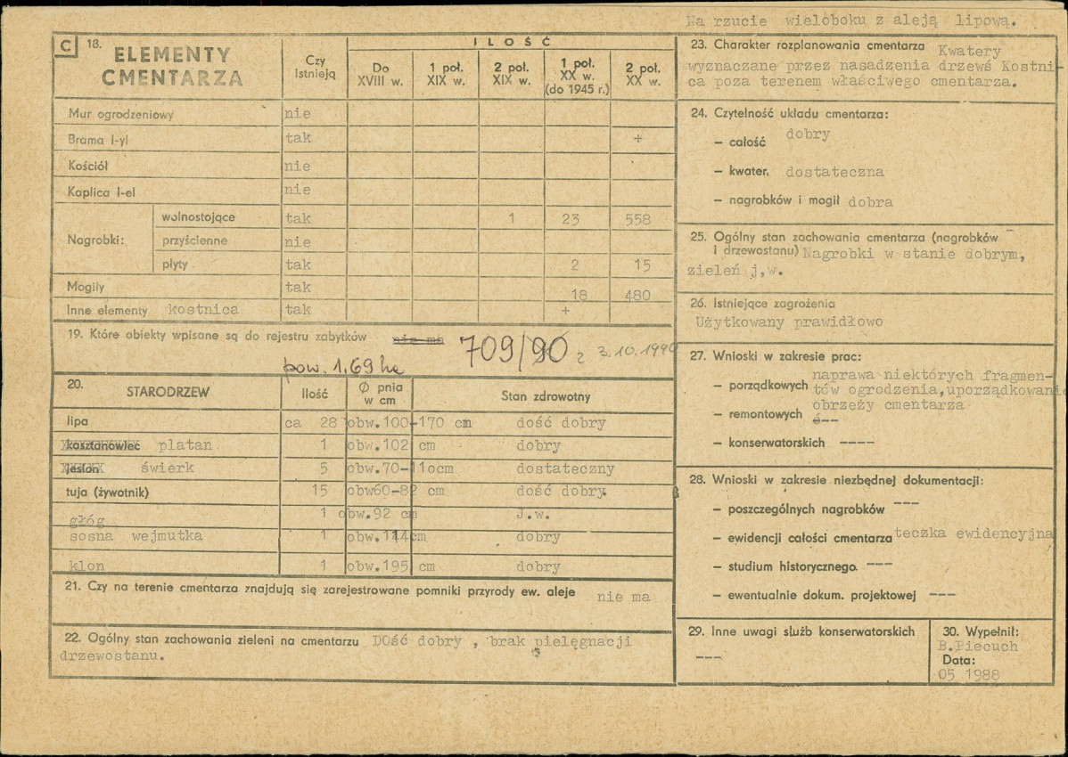 Karta cmentarza, skan nr 2