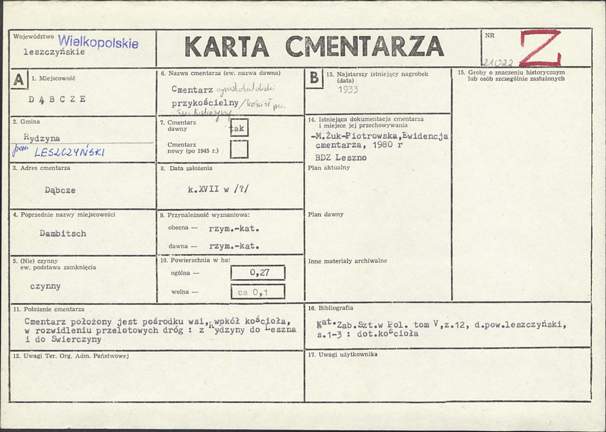 Karta cmentarza, skan nr 1
