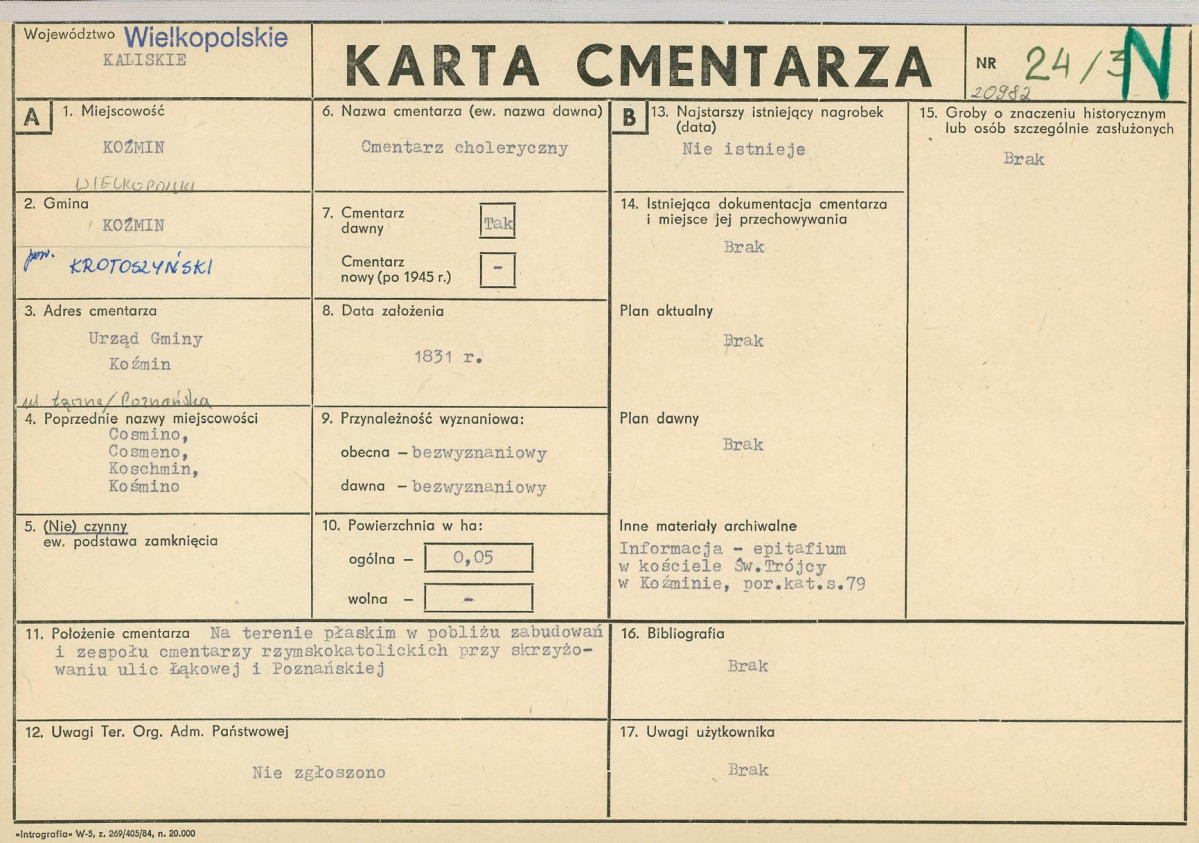 Karta cmentarza, skan nr 1