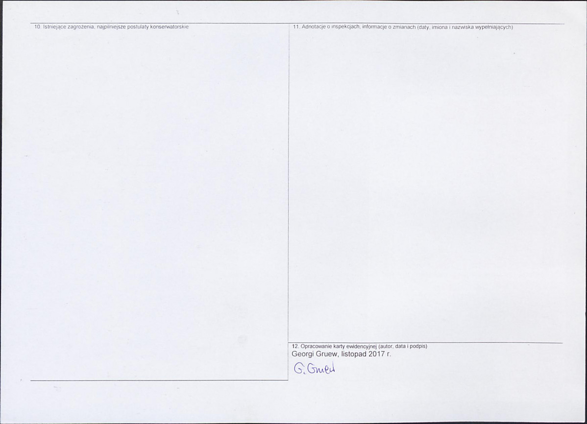Karta obiektu niewpisanego do rejestru, skan nr 2