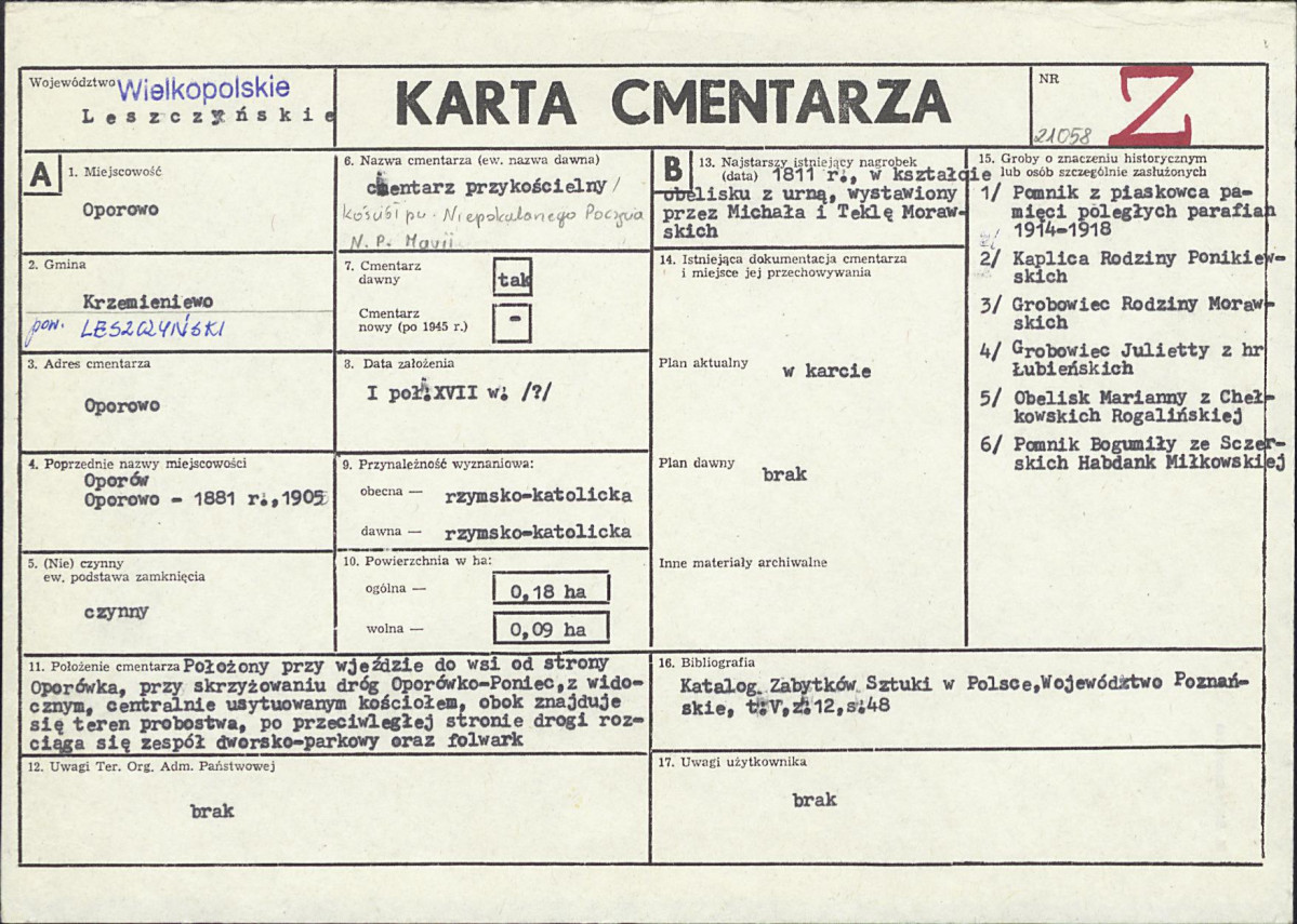 Karta cmentarza, skan nr 1