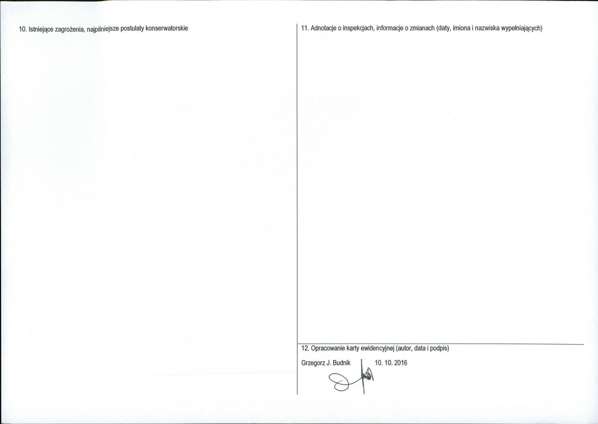 Karta obiektu niewpisanego do rejestru, skan nr 2