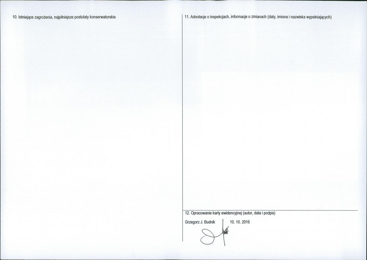 Karta obiektu niewpisanego do rejestru, skan nr 2
