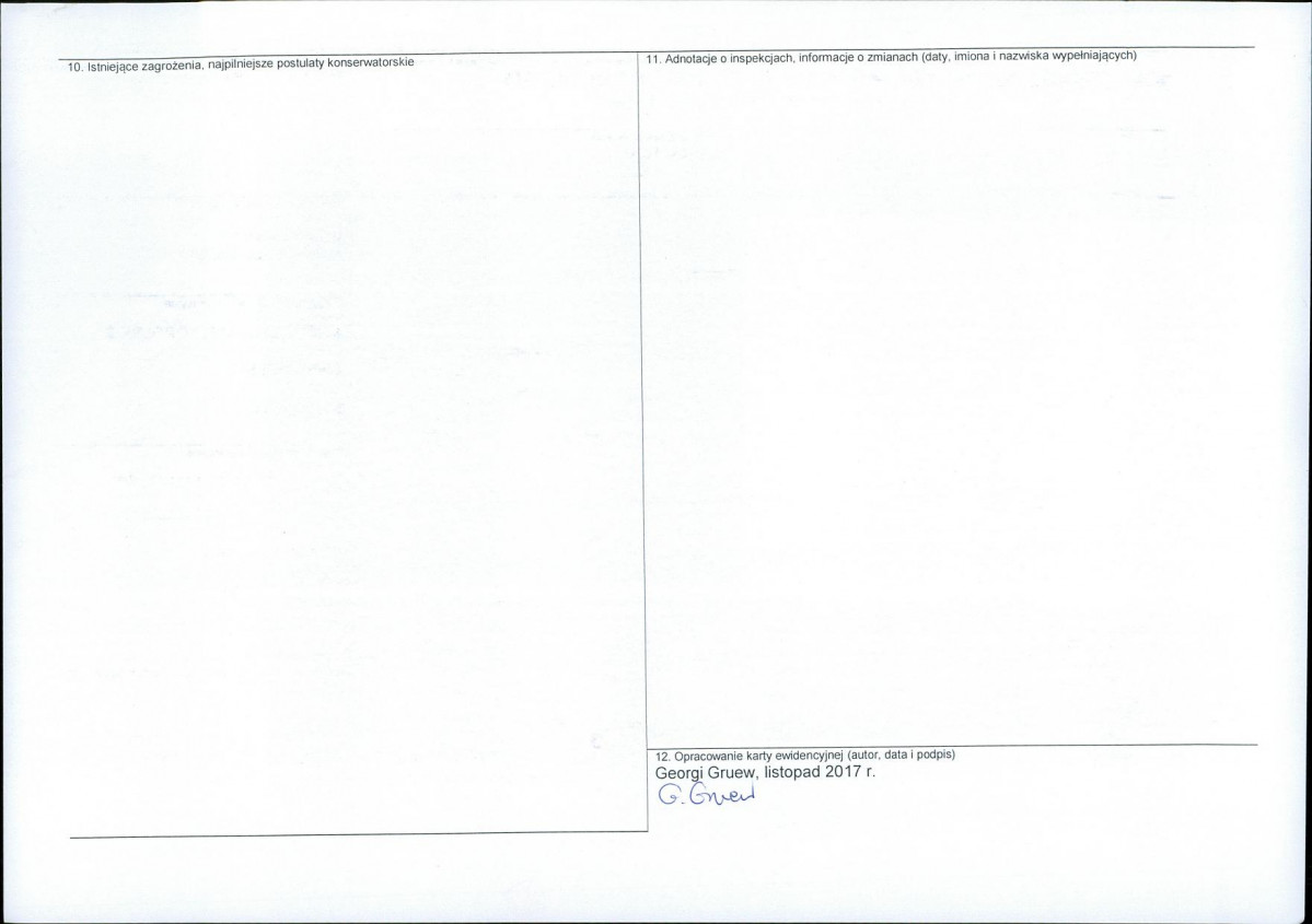 KEZN - Karta obiektu niewpisanego do rejestru, skan nr 2