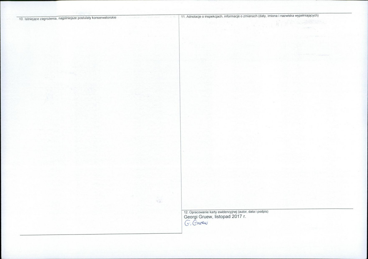 KEZN - Karta obiektu niewpisanego do rejestru, skan nr 2