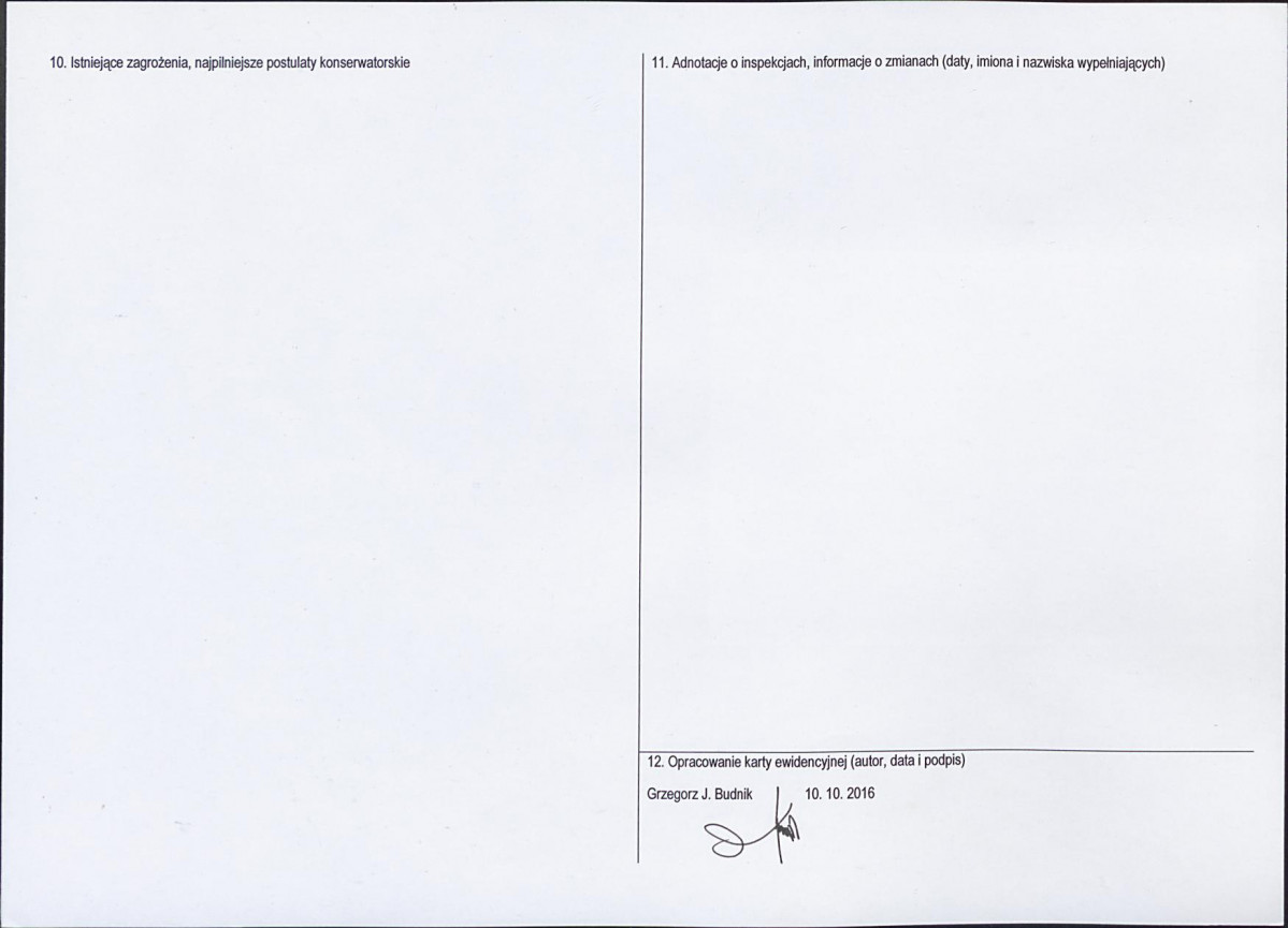 Karta obiektu niewpisanego do rejestru, skan nr 2