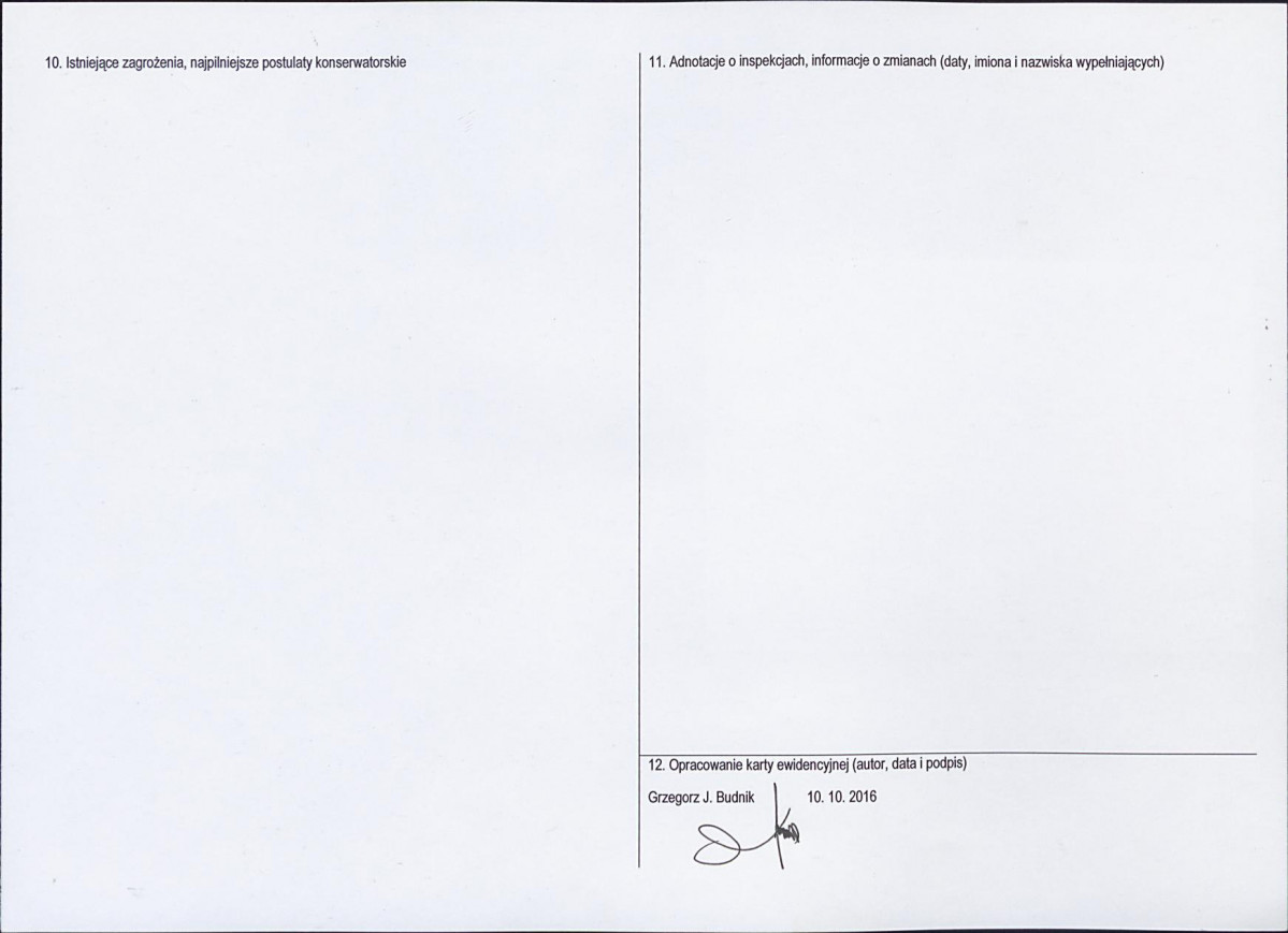 Karta obiektu niewpisanego do rejestru, skan nr 2