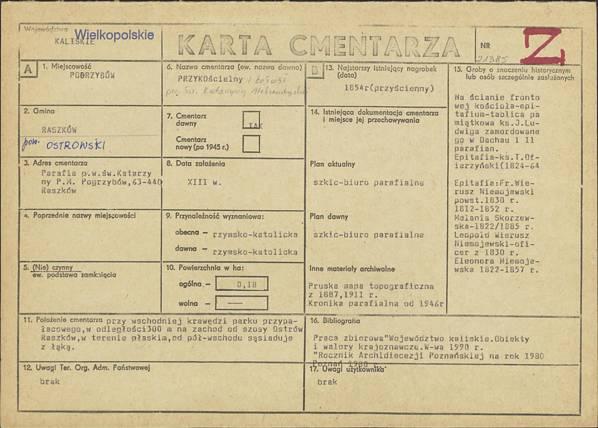 Karta cmentarza, skan nr 1