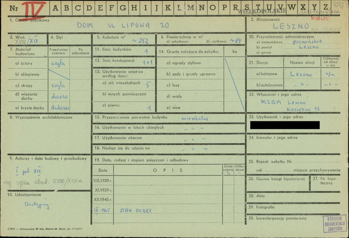 KZ - Karta zielona, skan nr 1