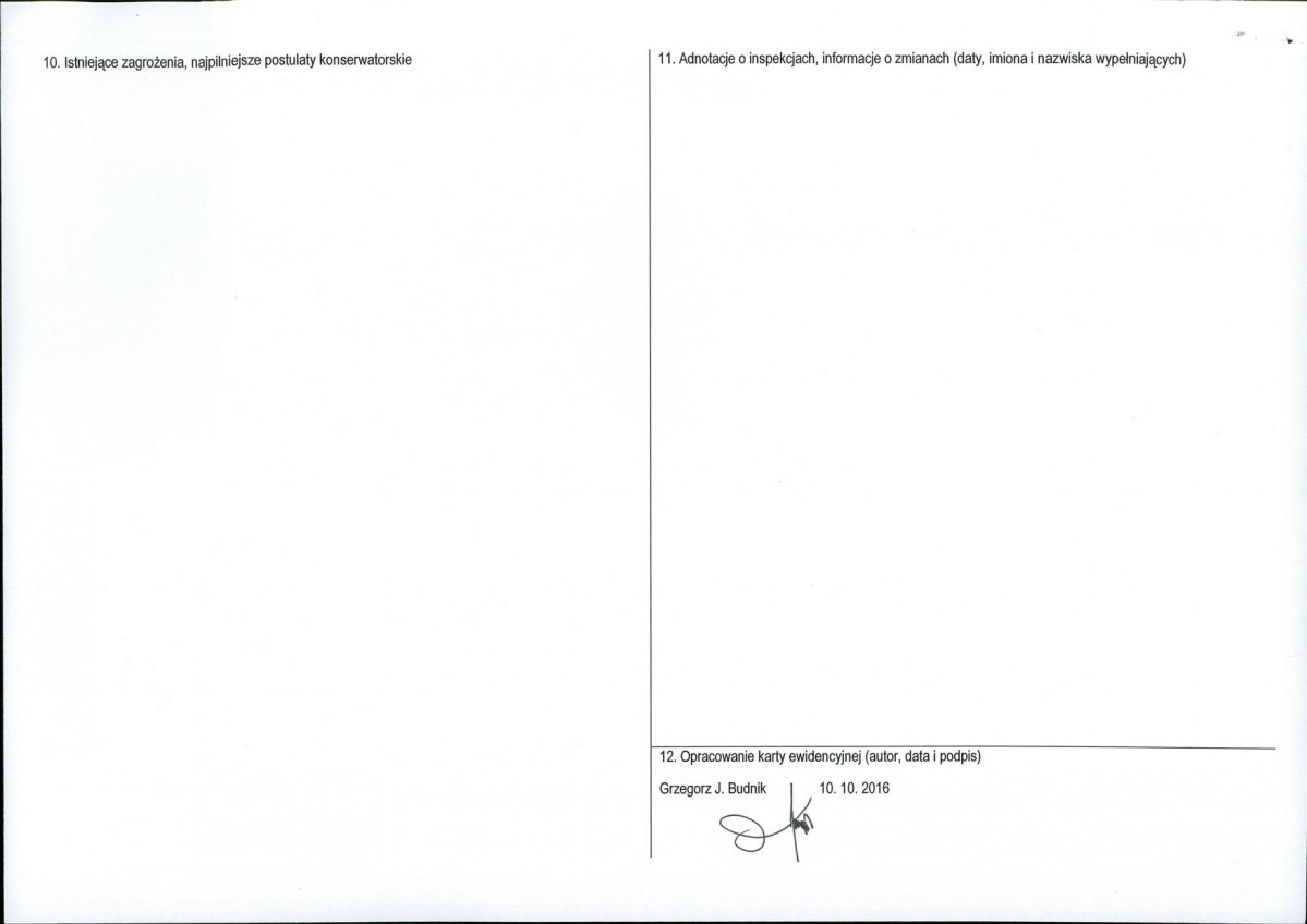 Karta obiektu niewpisanego do rejestru, skan nr 2