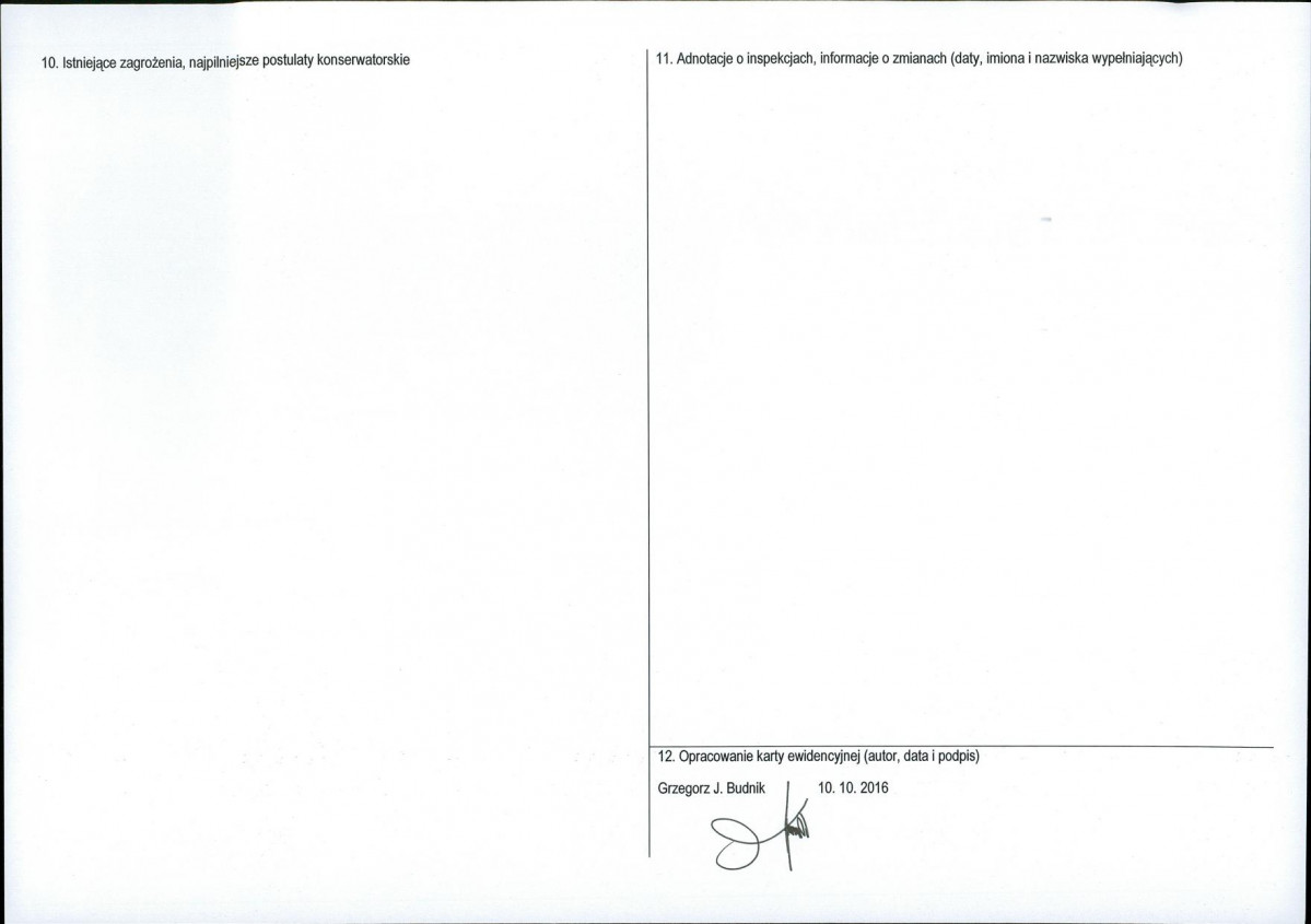 Karta obiektu niewpisanego do rejestru, skan nr 2