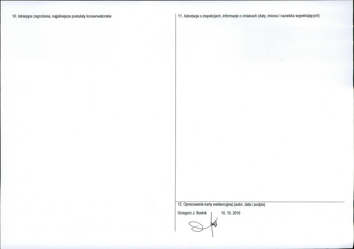 Karta obiektu niewpisanego do rejestru, skan nr 2