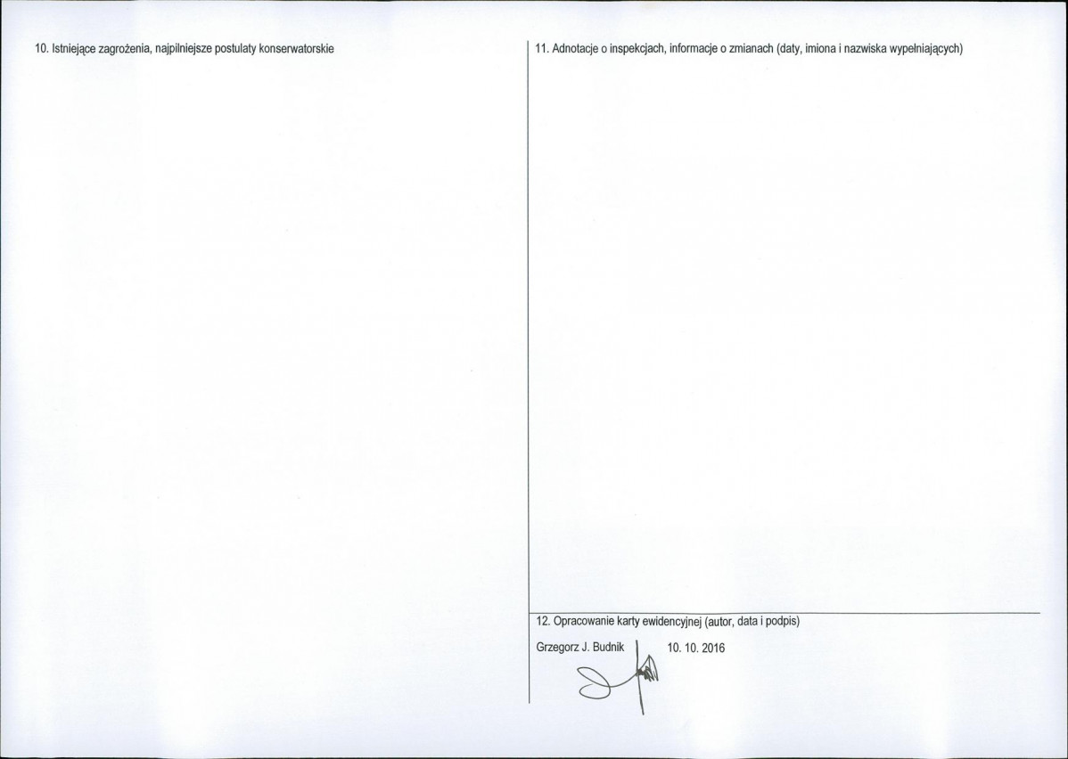 Karta obiektu niewpisanego do rejestru, skan nr 2