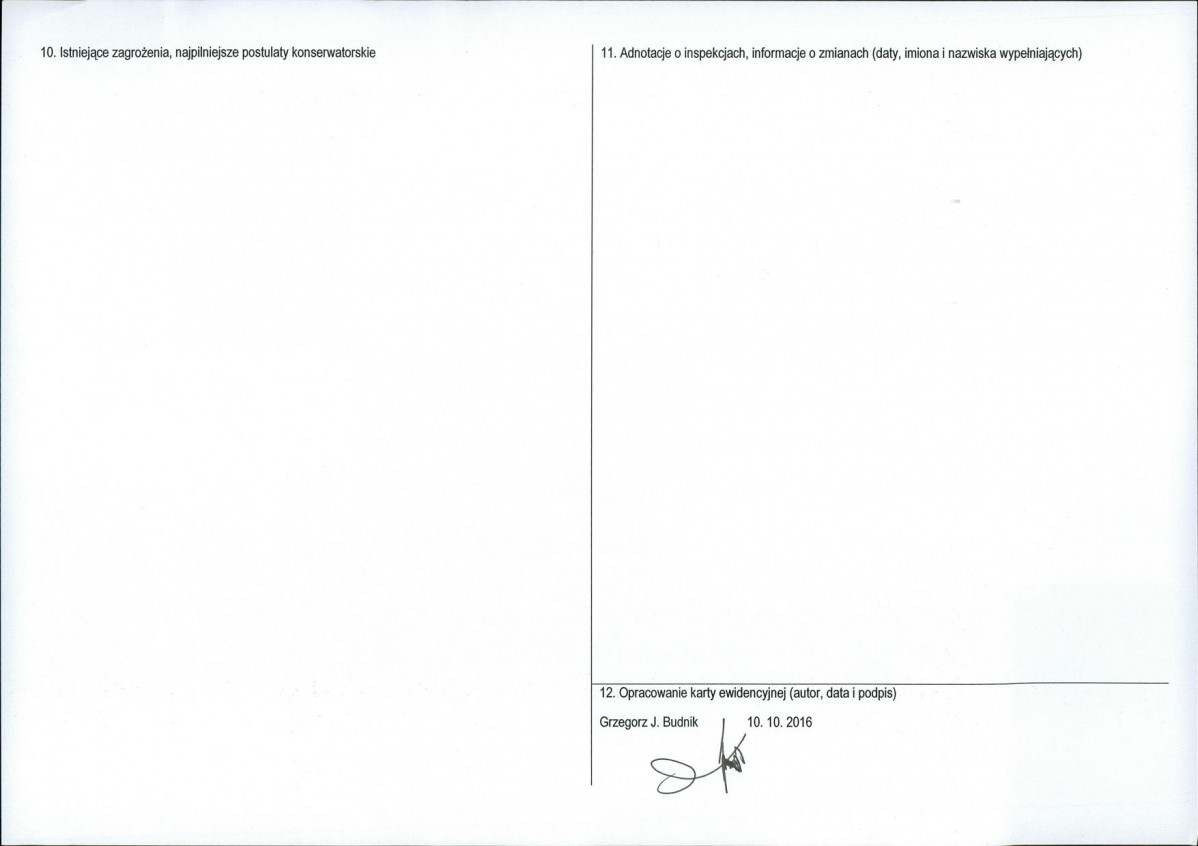 Karta obiektu niewpisanego do rejestru, skan nr 2