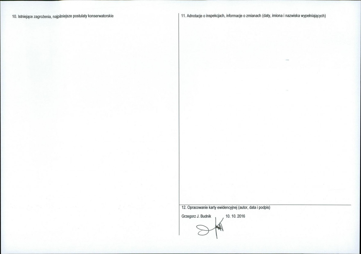 Karta obiektu niewpisanego do rejestru, skan nr 2
