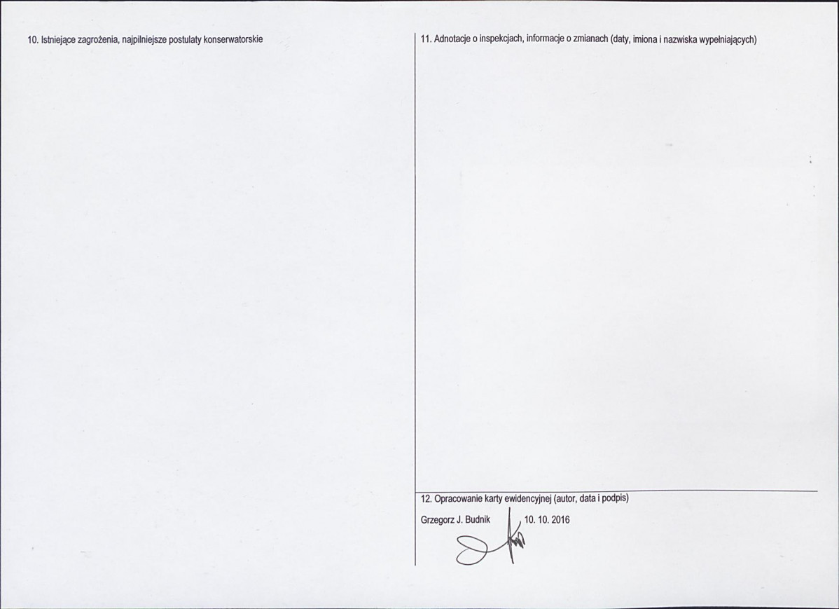 Karta obiektu niewpisanego do rejestru, skan nr 2