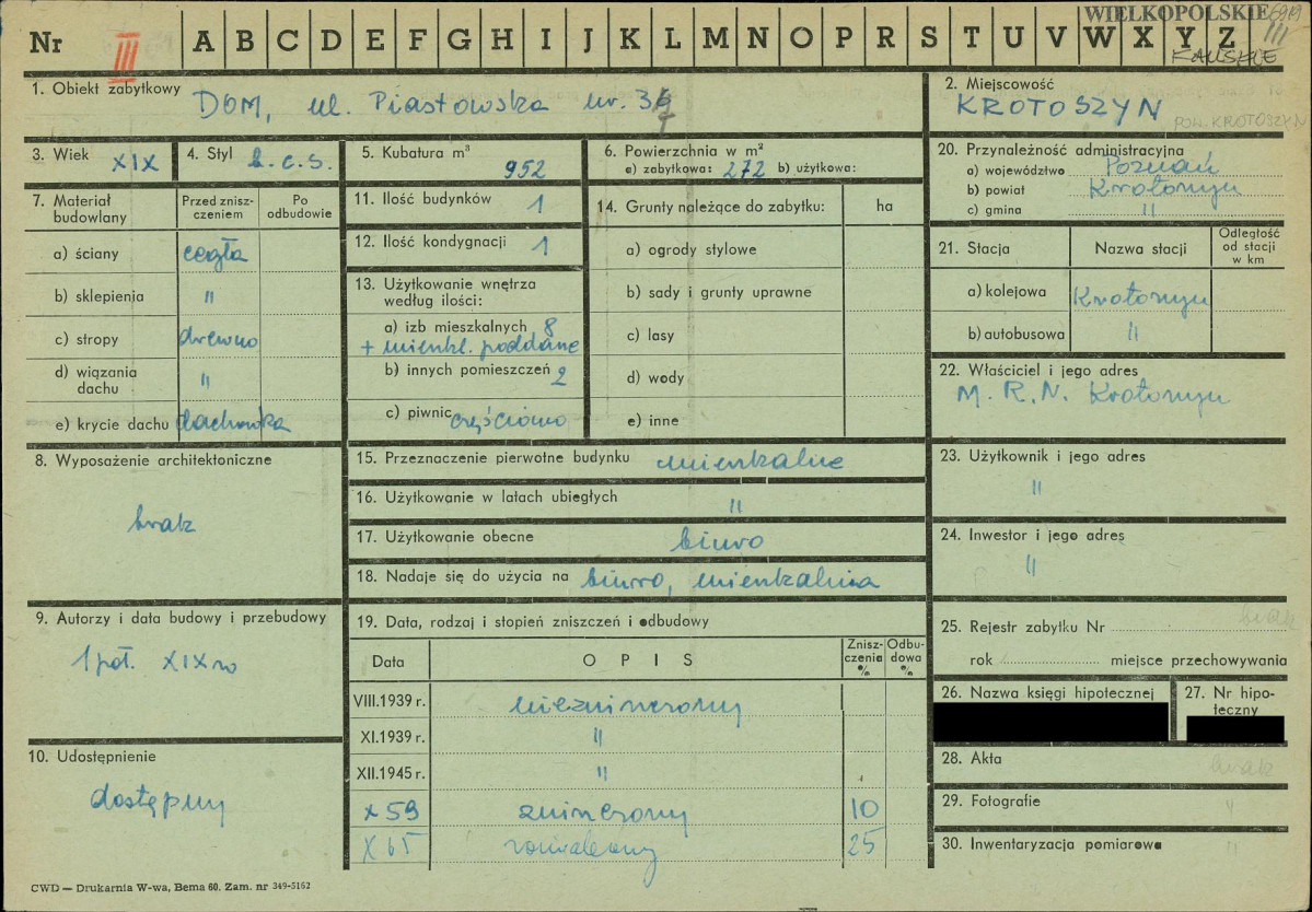 KZ - Karta zielona, skan nr 1