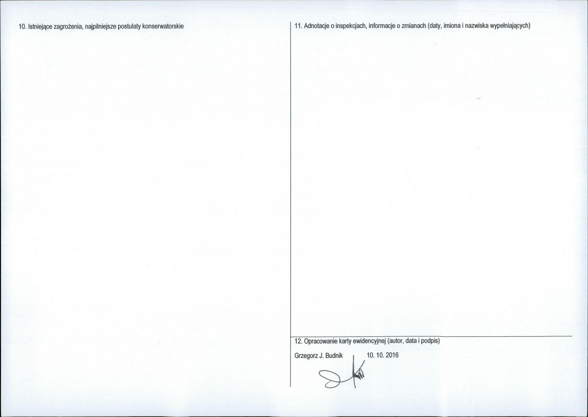 Karta obiektu niewpisanego do rejestru, skan nr 2
