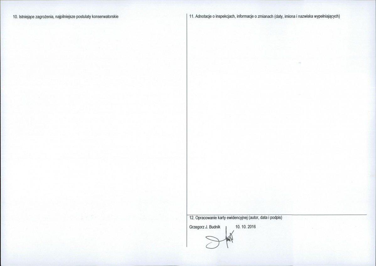 Karta obiektu niewpisanego do rejestru, skan nr 2