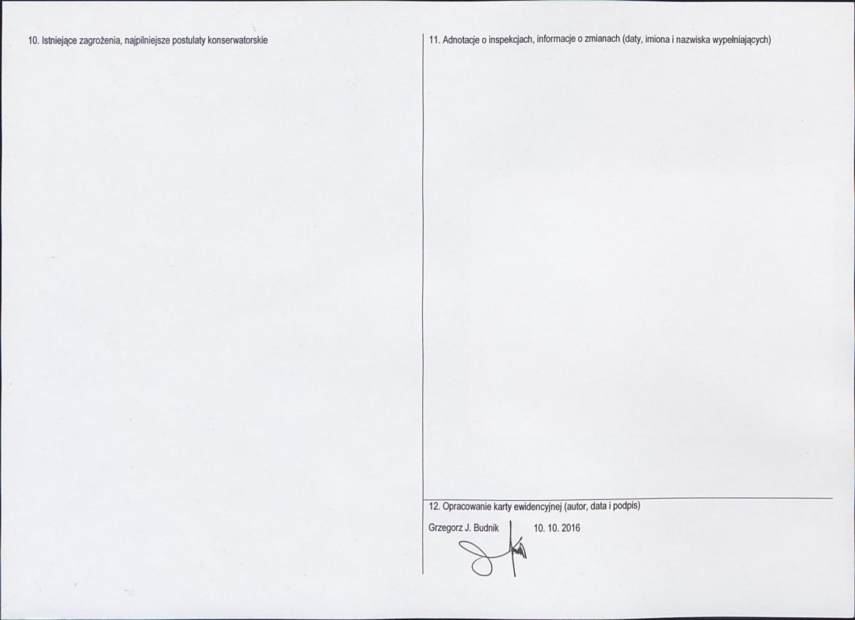 Karta obiektu niewpisanego do rejestru, skan nr 2