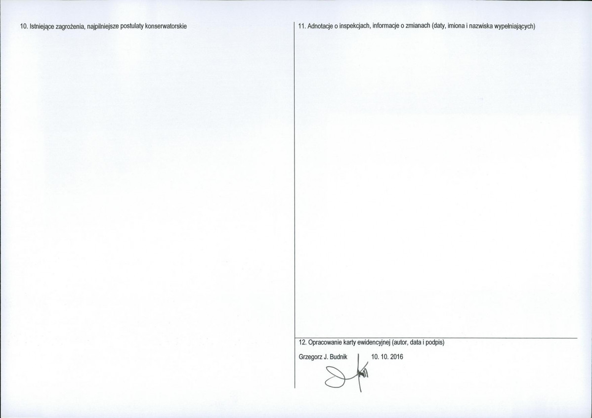 Karta obiektu niewpisanego do rejestru, skan nr 2