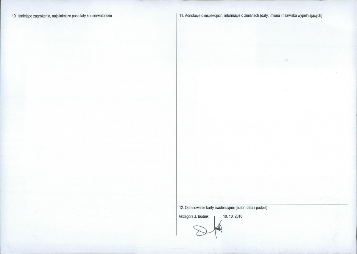Karta obiektu niewpisanego do rejestru, skan nr 2