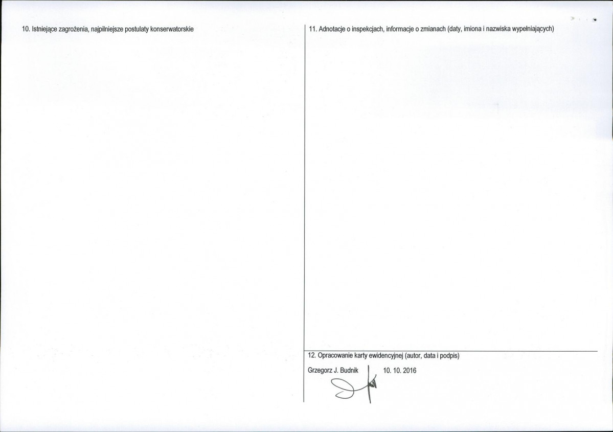 Karta obiektu niewpisanego do rejestru, skan nr 2