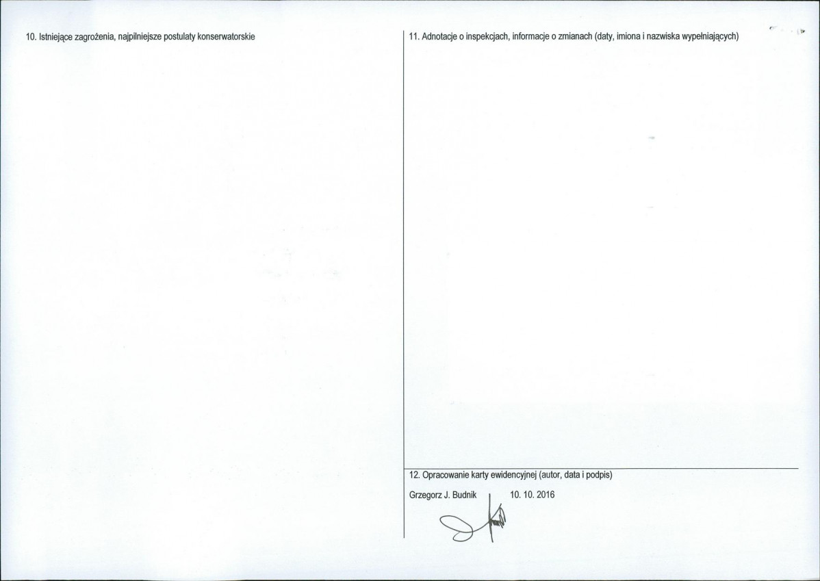 Karta obiektu niewpisanego do rejestru, skan nr 2