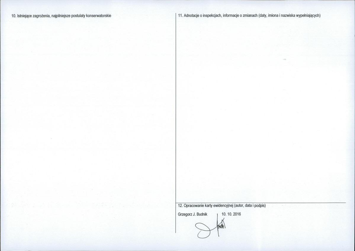 Karta obiektu niewpisanego do rejestru, skan nr 2
