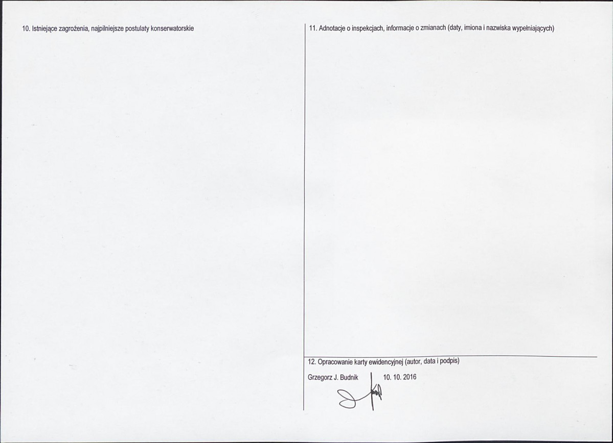 Karta obiektu niewpisanego do rejestru, skan nr 2