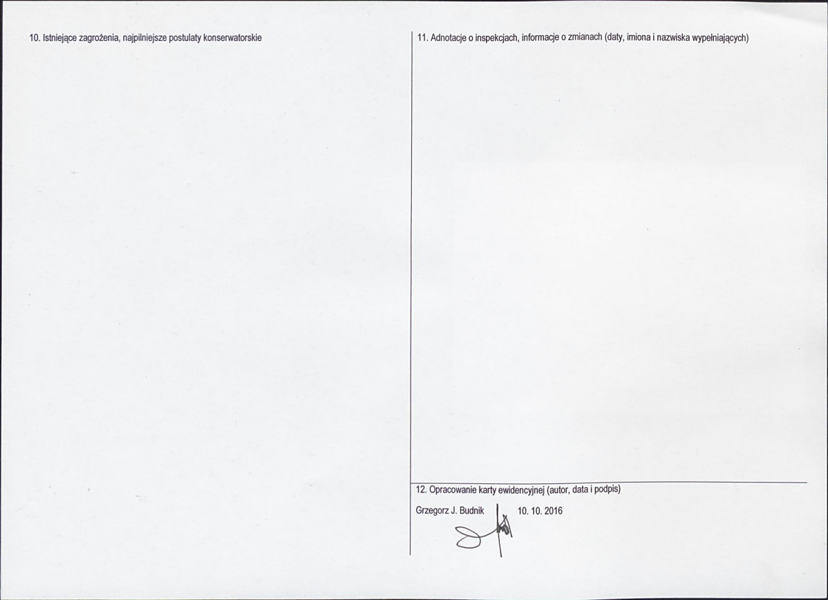 Karta obiektu niewpisanego do rejestru, skan nr 2