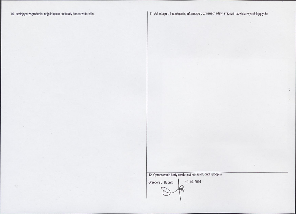 Karta obiektu niewpisanego do rejestru, skan nr 2