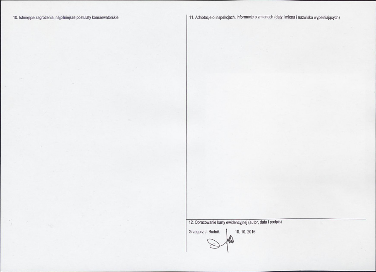 Karta obiektu niewpisanego do rejestru, skan nr 2