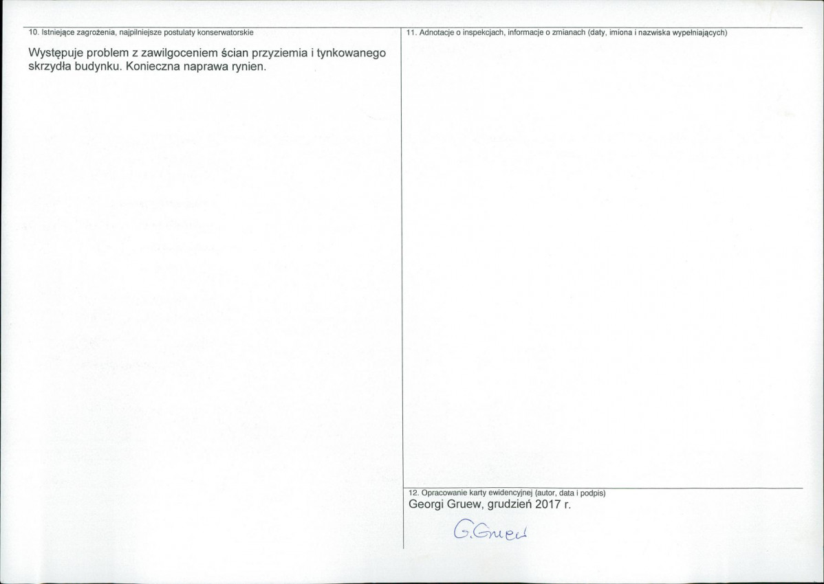 Karta obiektu niewpisanego do rejestru, skan nr 2