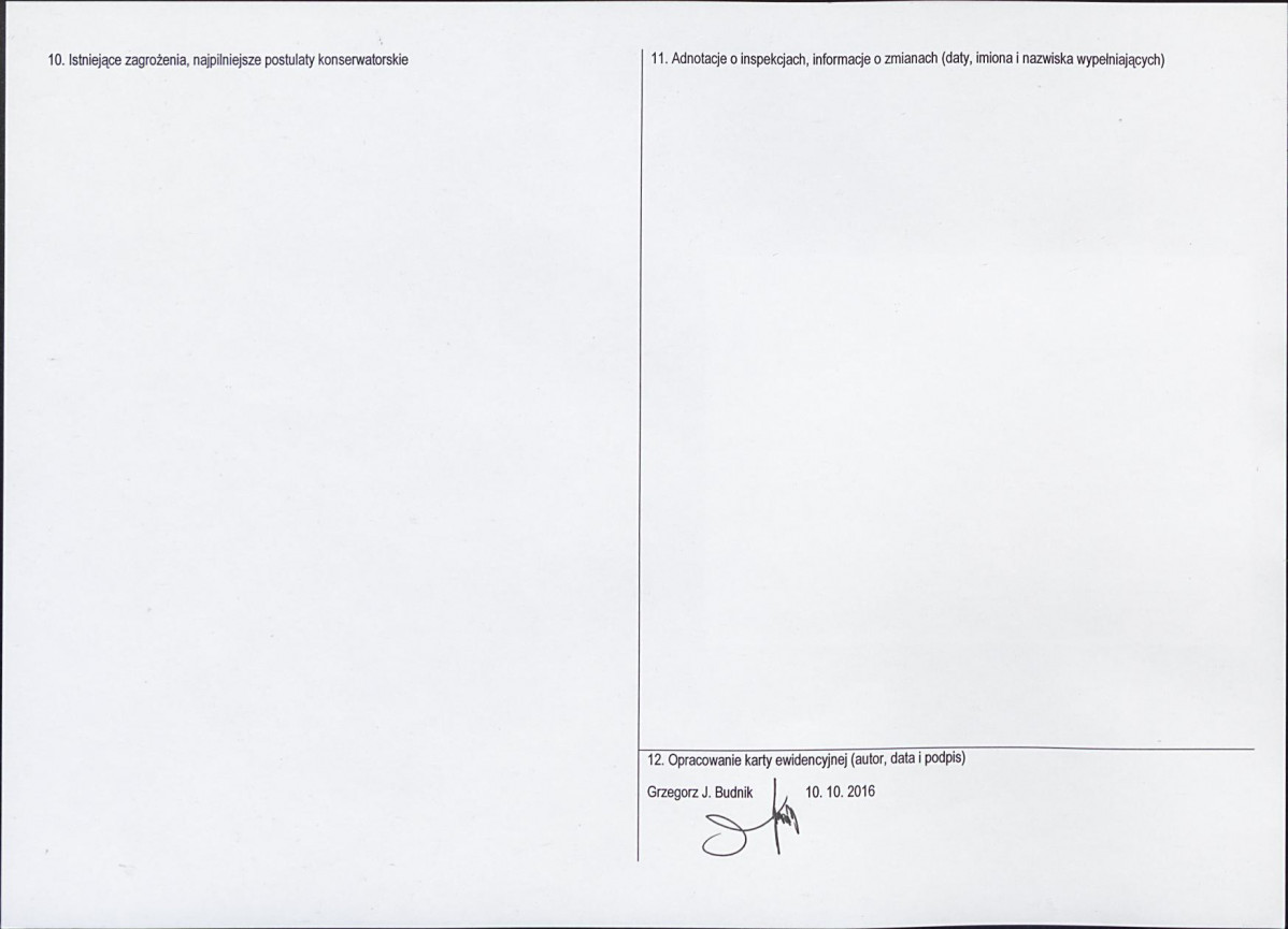 Karta obiektu niewpisanego do rejestru, skan nr 2