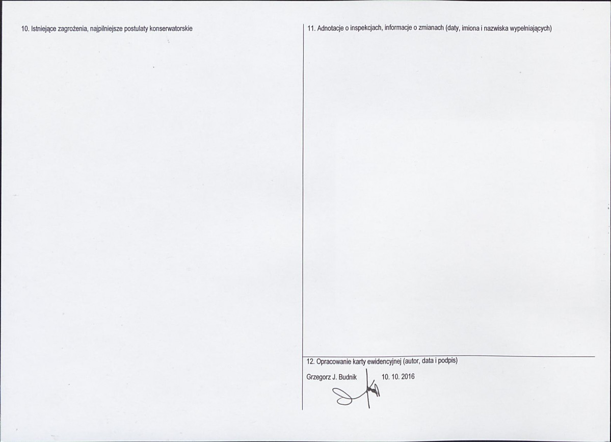 Karta obiektu niewpisanego do rejestru, skan nr 2