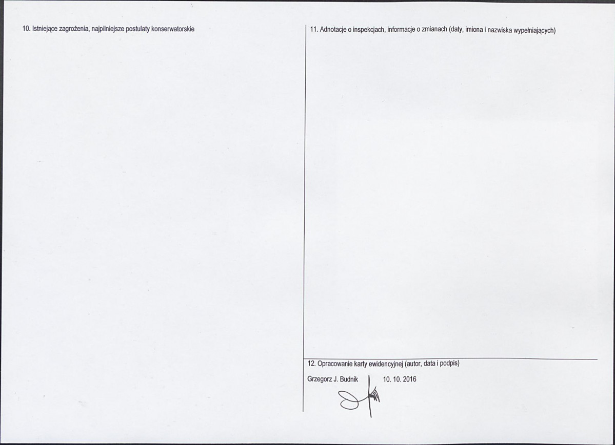 Karta obiektu niewpisanego do rejestru, skan nr 2