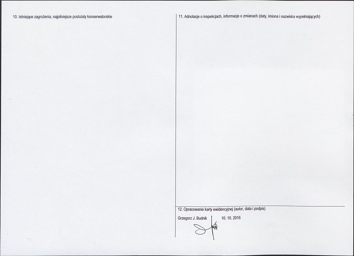 Karta obiektu niewpisanego do rejestru, skan nr 2