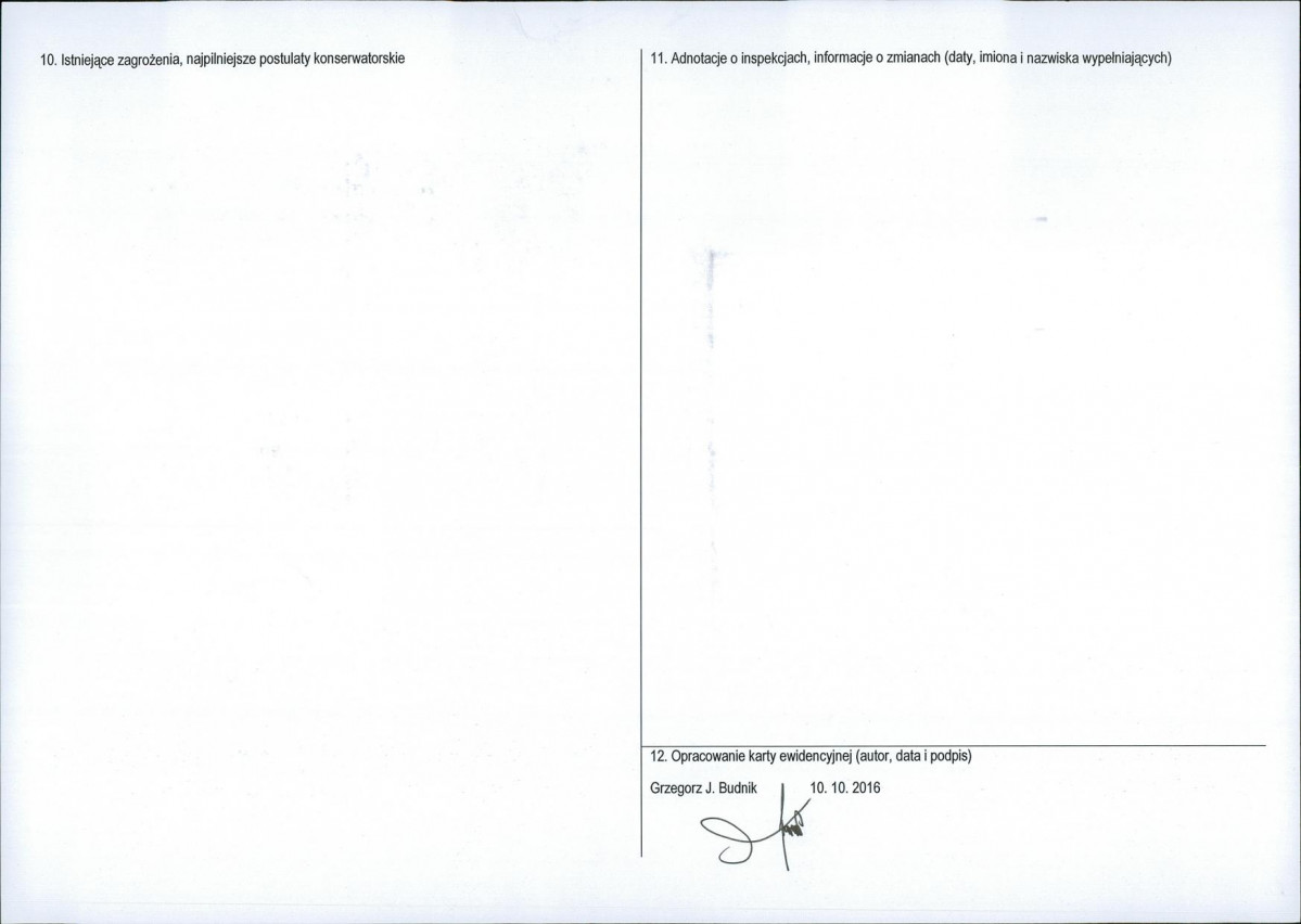 Karta obiektu niewpisanego do rejestru, skan nr 2