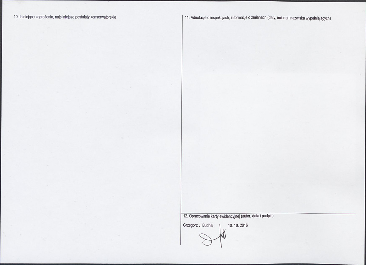 Karta obiektu niewpisanego do rejestru, skan nr 2