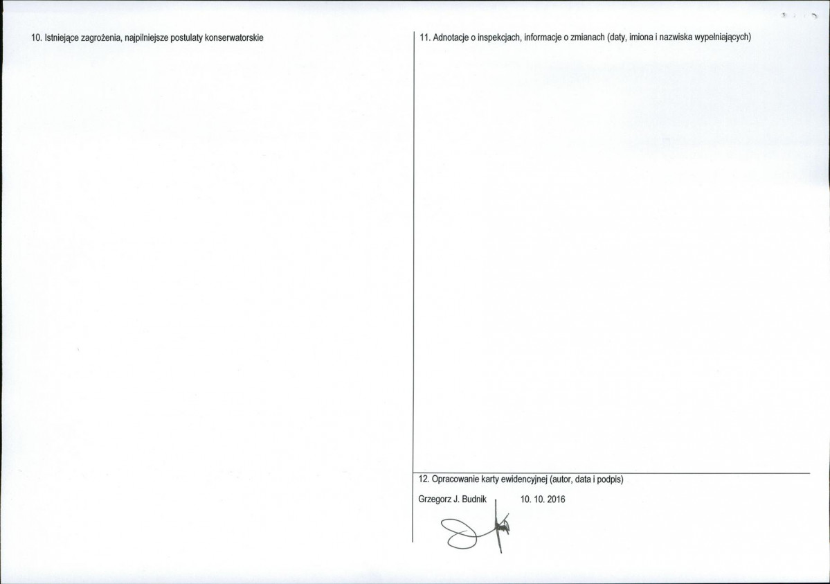 Karta obiektu niewpisanego do rejestru, skan nr 2