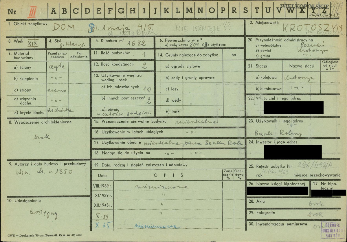 KZ - Karta zielona, skan nr 1