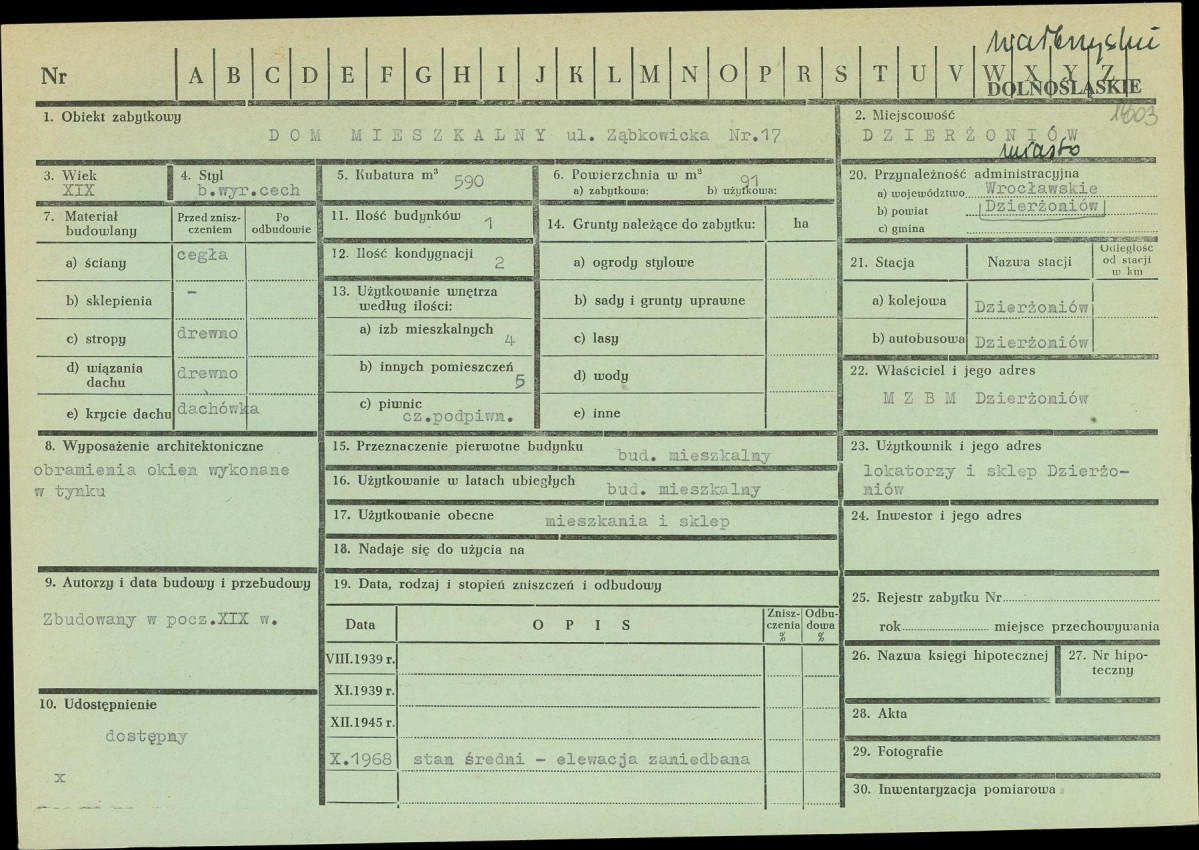 KZ - Karta zielona, skan nr 1