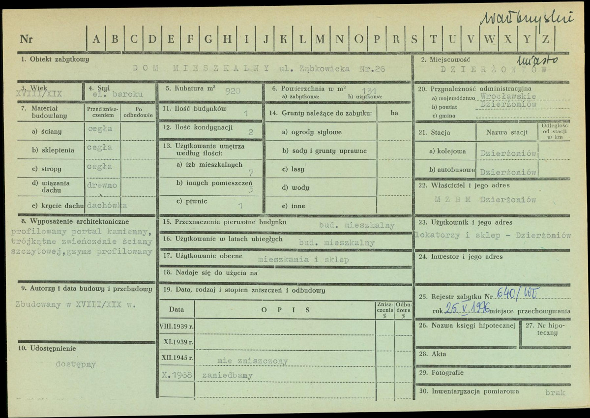 KZ - Karta zielona, skan nr 1
