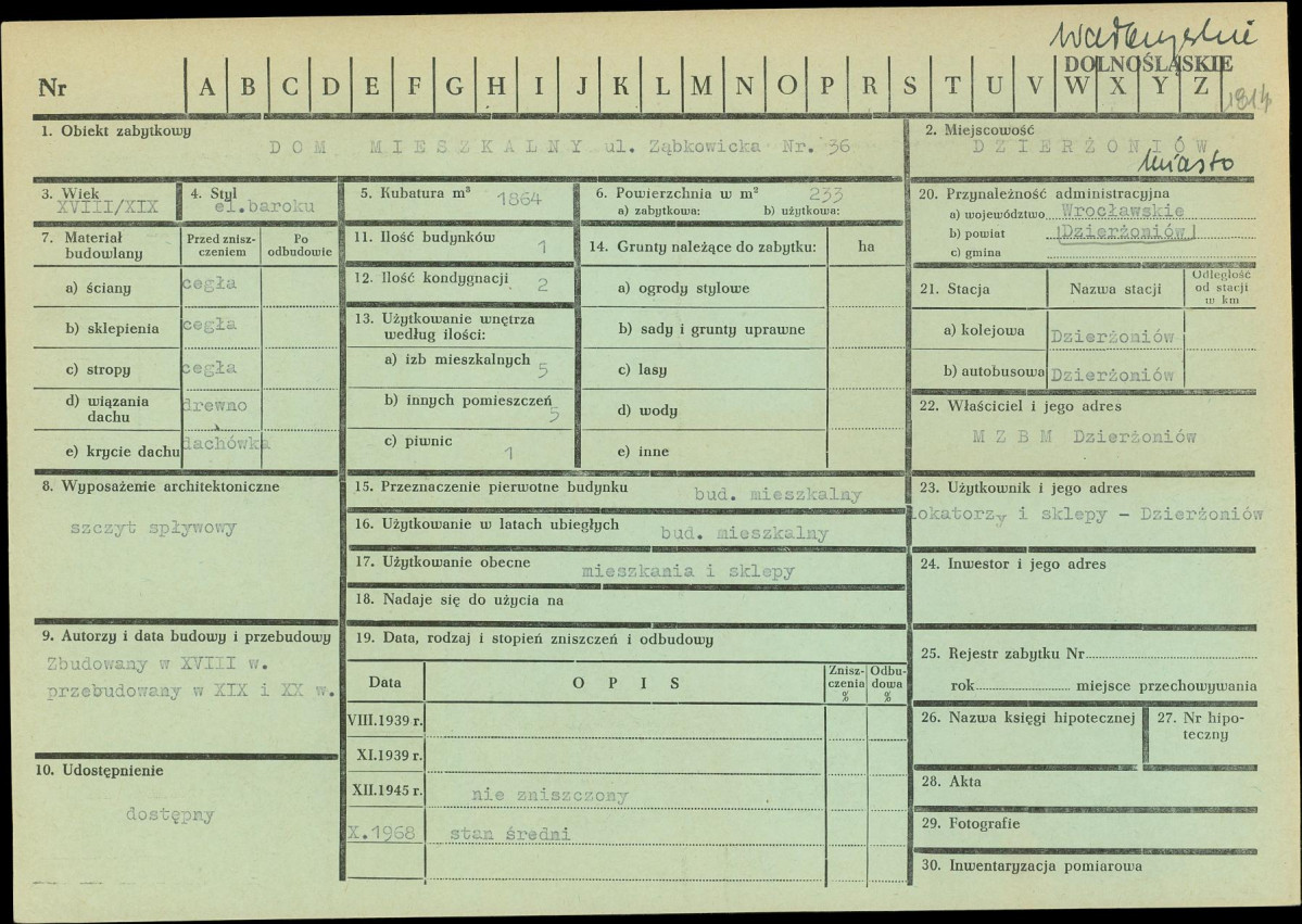 KZ - Karta zielona, skan nr 1